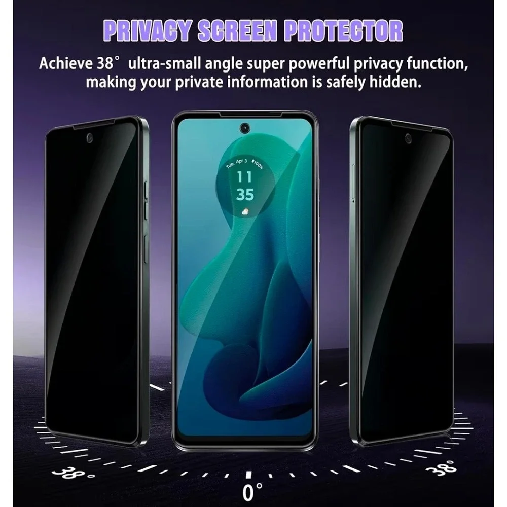 Privacy Screen Protector for Motorola‎ Moto G 5G 2024 9H Tempered Glass